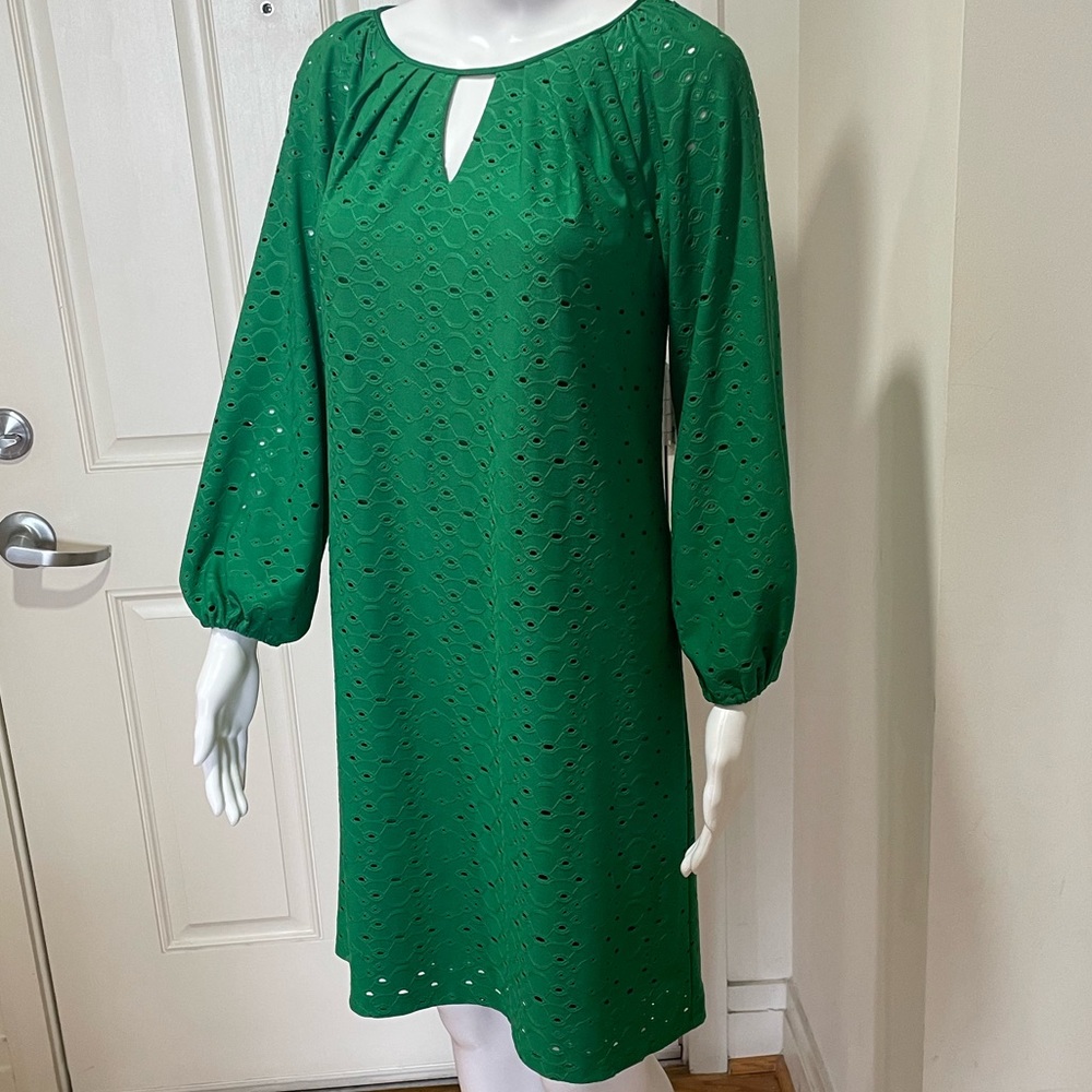 Eliza J Eyelet Shift Dress